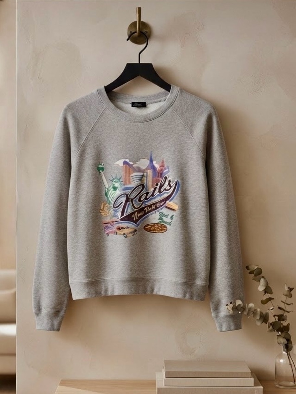 RAILS COZY FLEECE GRAPHIC NY CITY ANNIVERSARY SWEATSHIRT XL